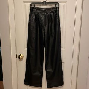 NWOT Peppermayo High Rise Leather Trousers
